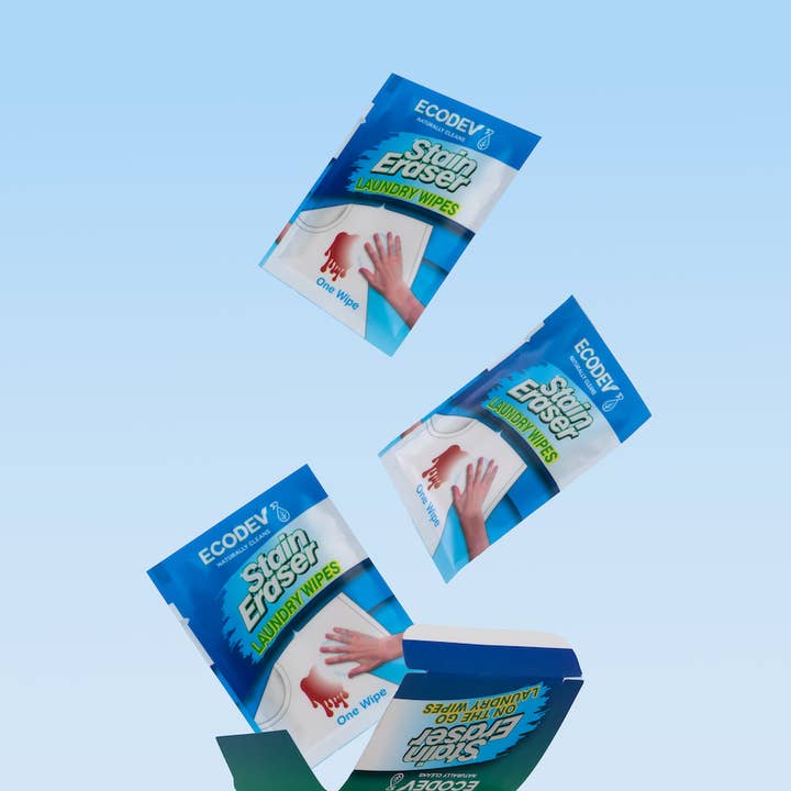 Stain Eraser Laundry Wipes - Individual 10pc Pack for wholesale by Get Fresh
