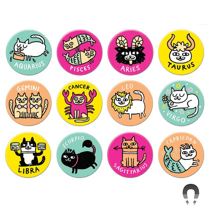 Catstrology Big Magnet Bundle for wholesale by Badge Bomb