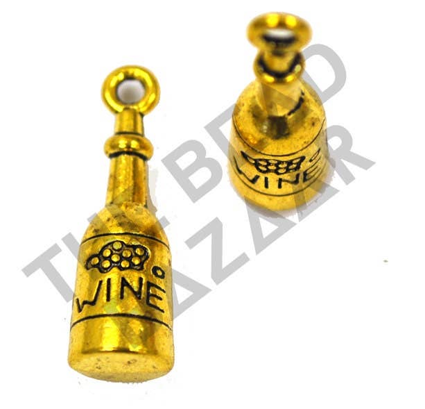 The Bead Bazaar - Vente Marqueur pour verre à vin - Breloque à vin, pendentif en vin, breloques à vin, pendentifs à vin, breloque en bouteille de vin, breloque en verre à martini, pendentif en verre2