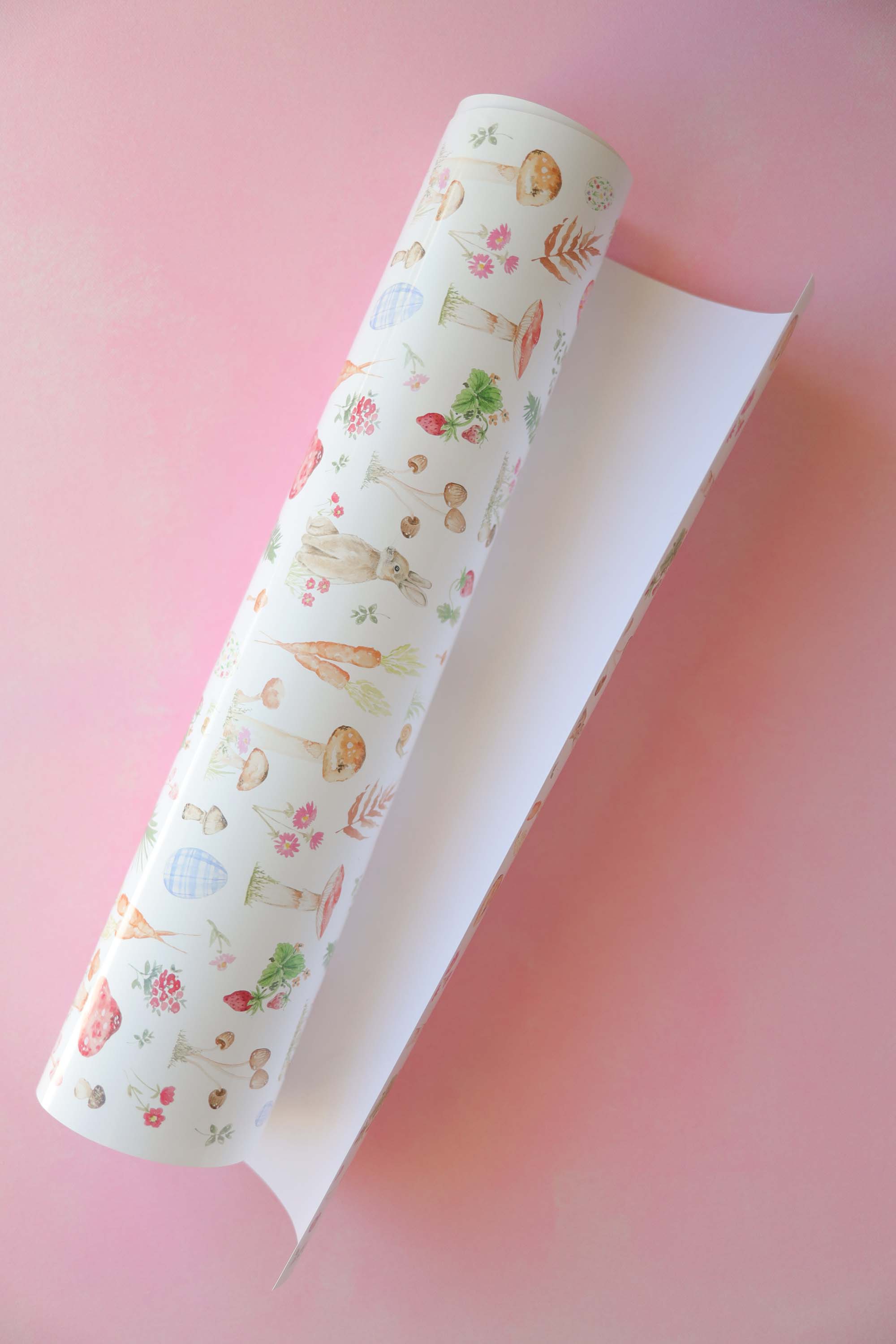 Stephanie Tara Stationery – Engroshandel Engangsbordløber – bordløber -akvarel påske kaniner og svampe print7