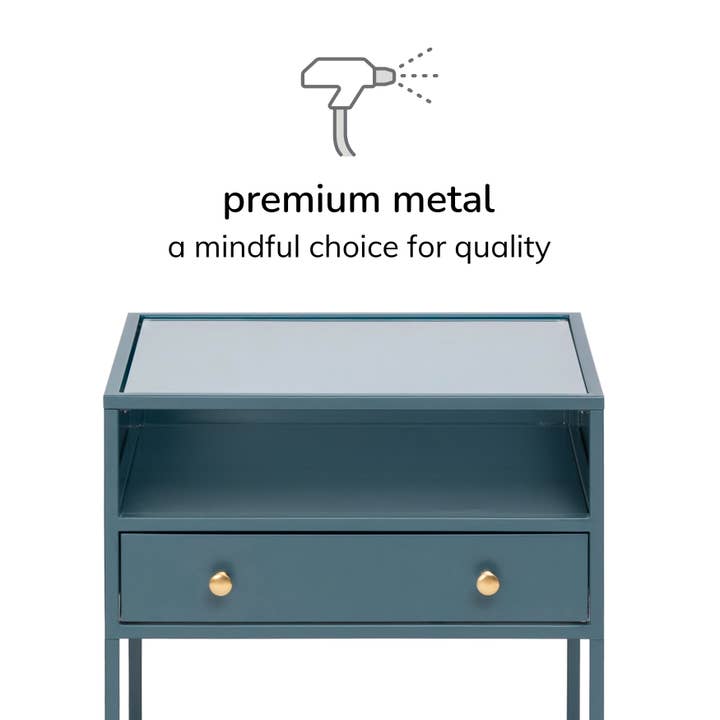 MH London - Wholesale Side Table - Hale Metal Industrial Nightstand with Glass Shadow Box Top15