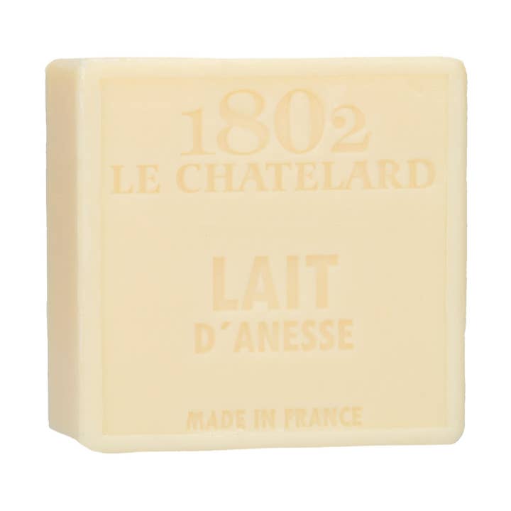 SAVON CARRÉ 100 G LAIT D'ANESSE - SANS HUILE DE PALME pour la vente par Le Chatelard 1802