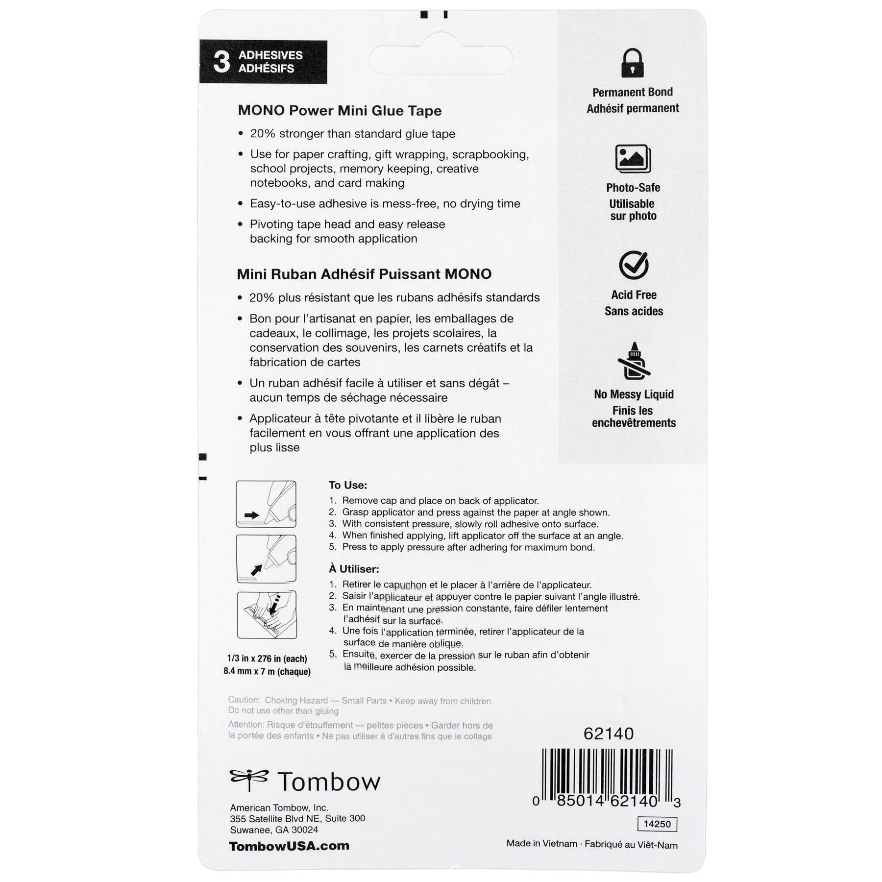 Tombow - Wholesale Glue - Power Mini Glue Tapes - 3-Pack5