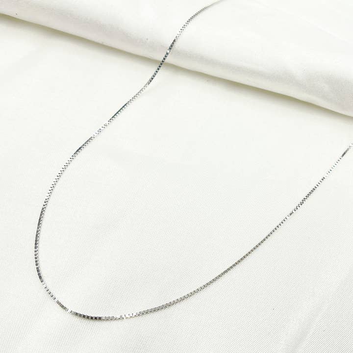 Tresor Jewelry Inc. - Wholesale Link & Chain Necklace - 058VEDWG. 14k Solid White Gold Link Box Chain0