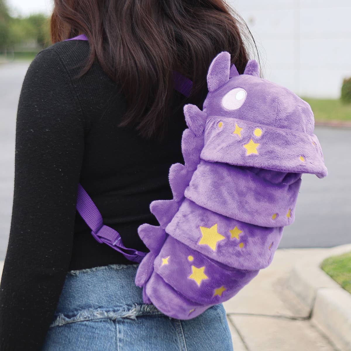 COMECO INC – wholesale Backpack – Women's – Purple Roly Poly Plush Backpack4