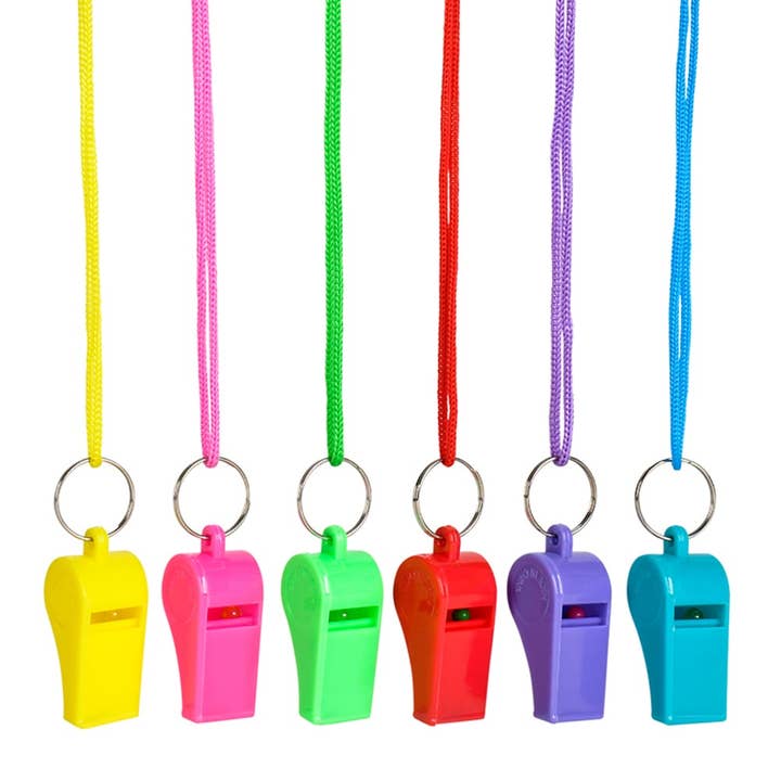 La Luna Bella - Toys - Wholesale Classic Toy - Kids - 2" NEON WHISTLE NECKLACE LLB kids toys