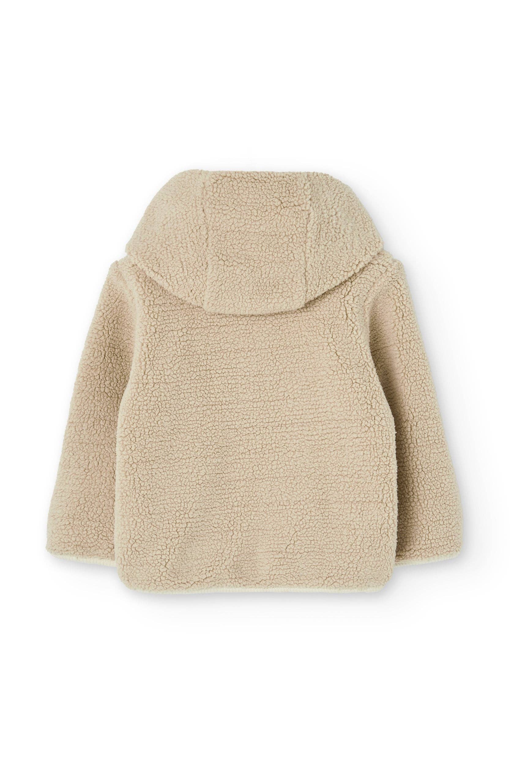 bianco Giacca Sherpa per Bambini in Cotone Organico di Colore Ecru in vendita all'ingrosso su Faire1