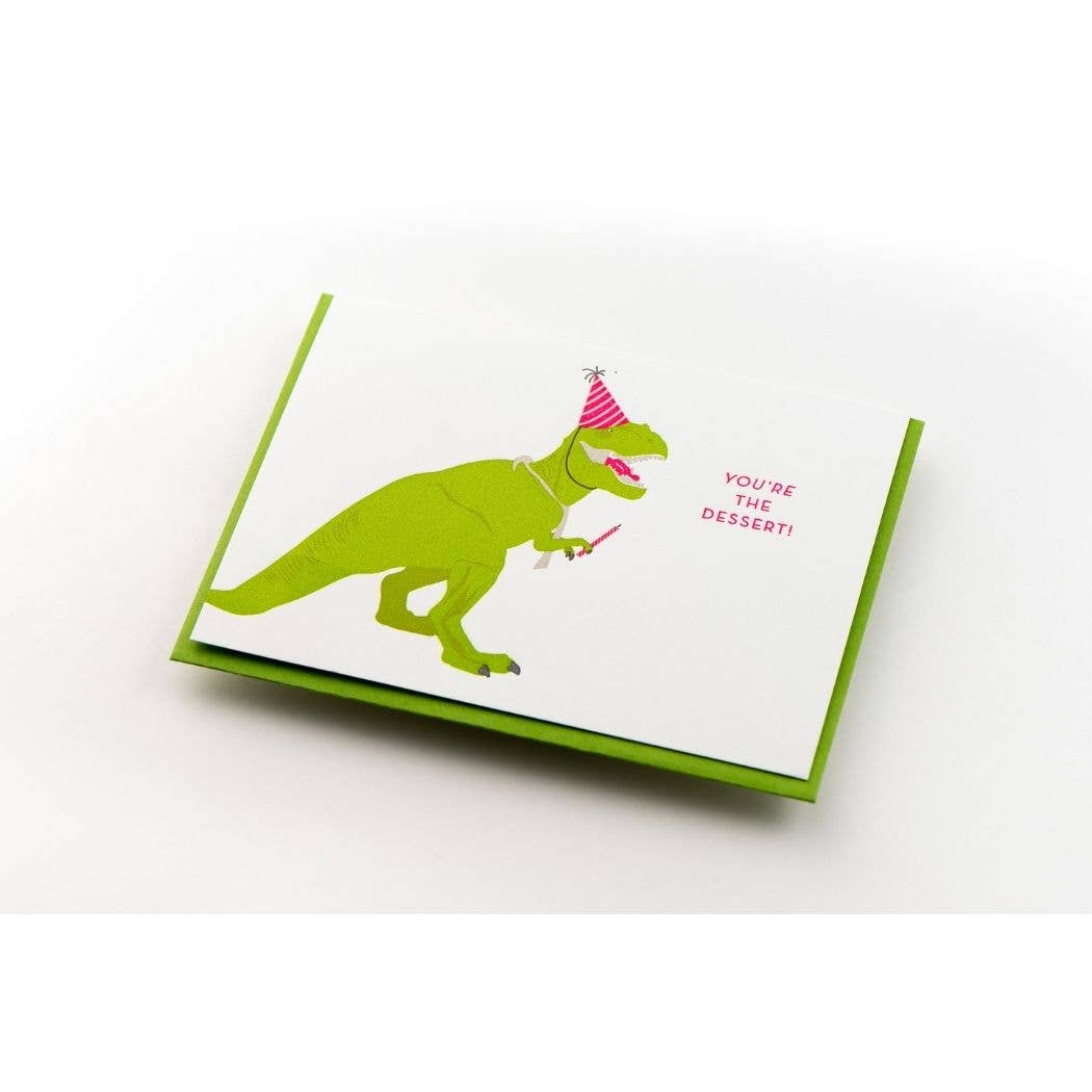 Porchlight Press Letterpress - Wholesale Birthday Card - Birthday Dino Dessert Card2