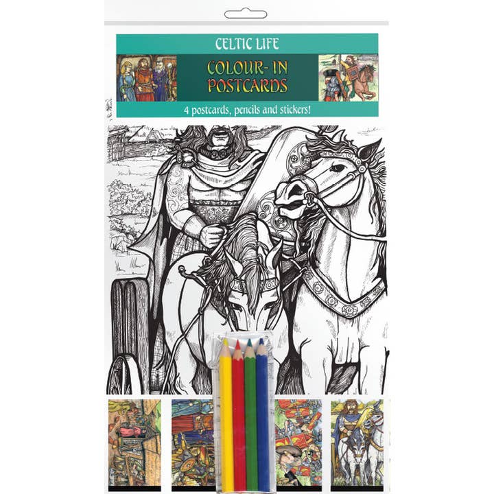 Juego de Postales para Colorear A5 - Vida Celta para venta al por mayor de Timeline Gifts Ltd