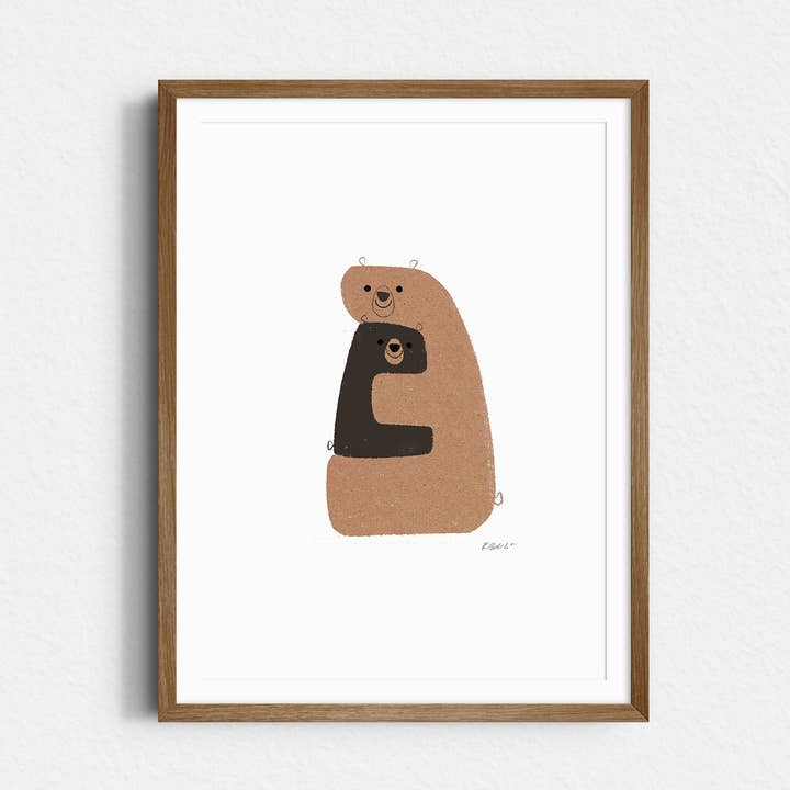 "Bear Hug" Print for wholesale by Sincerely, Rob