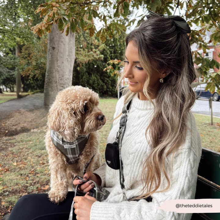 Cocopup London - Wholesale Pet Harness - Dog - Olive Check Adjustable Neck HARNESS7