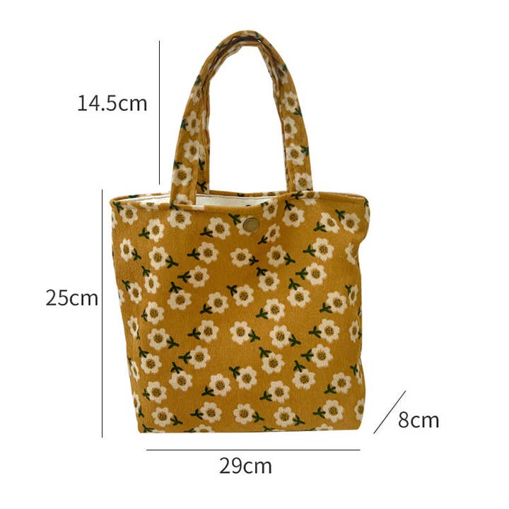 Funkyrel® Atzbranding Limited - Wholesale Tote Bag - Women's - Small Vintage Artistic Floral Tote Bag