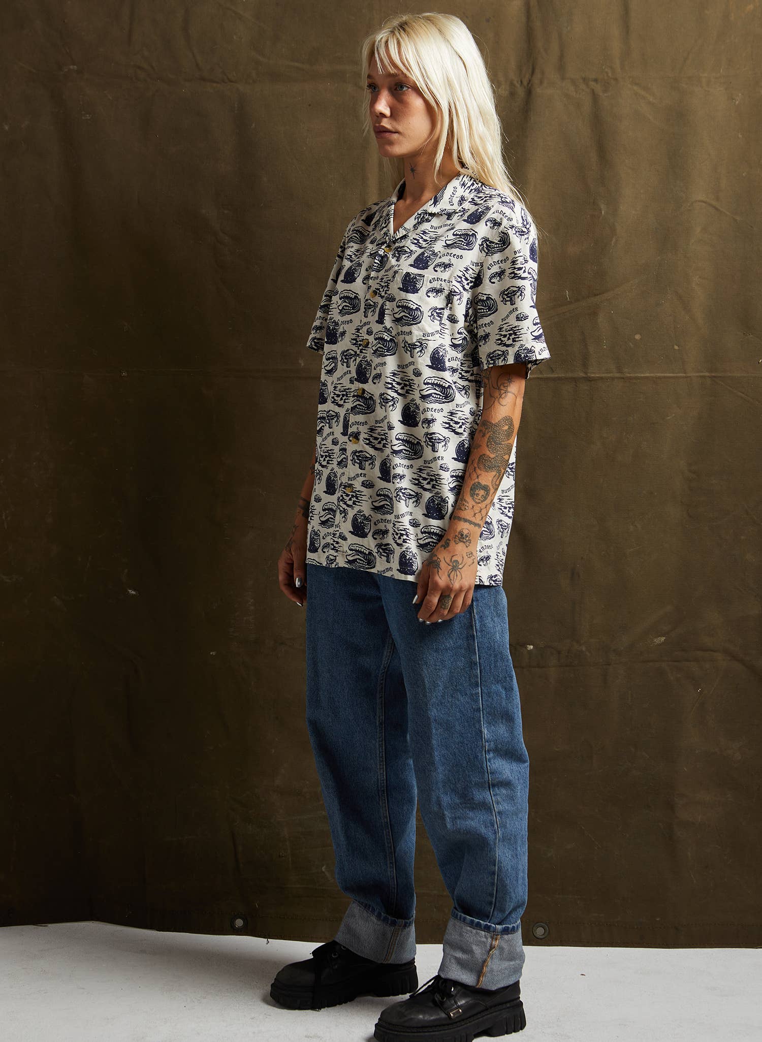 Pyknic - Wholesale Button Down Shirt - Unisex - Endless Bummer Button-Up12