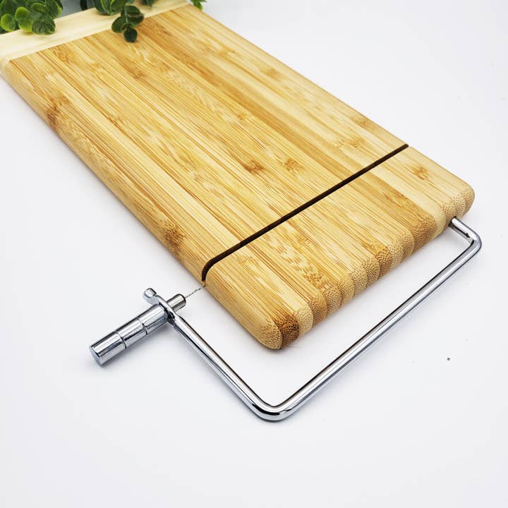 Inkwell Designers® - Wholesale Cutting Board - Personalized Cheese Cutting Board with Metal Cheese Cutter