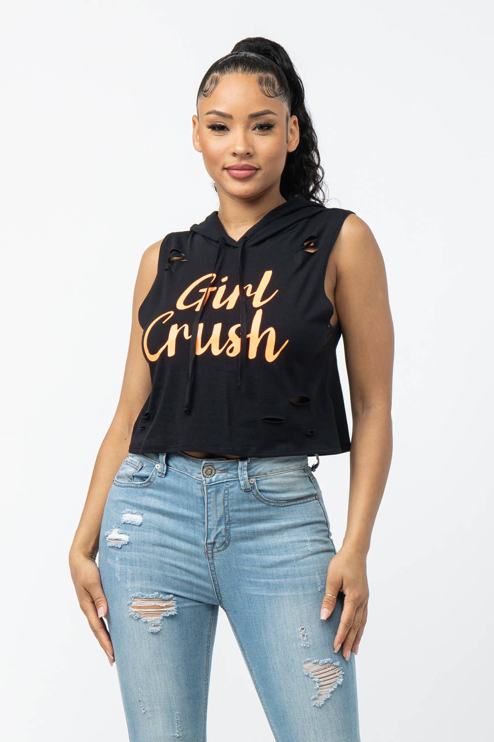 Julia by LoveJ - Wholesale Hoodie - Women's - Front Screen Laser  Drawstring Hoodie Top14