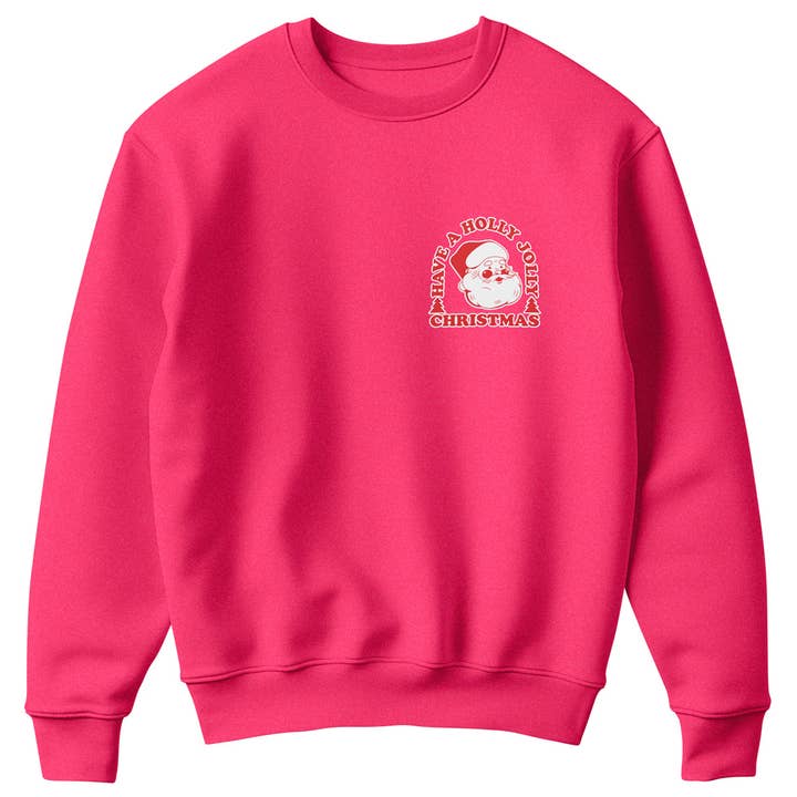 Fashion City - Wholesale Sweatshirt - Unisex - Have a Holly Jolly Christmas Fleece Sweatshirt