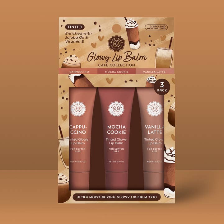 Woolzies - Wholesale Lip Balm Set - Café Collection Glowy Lip Balm Trio 0