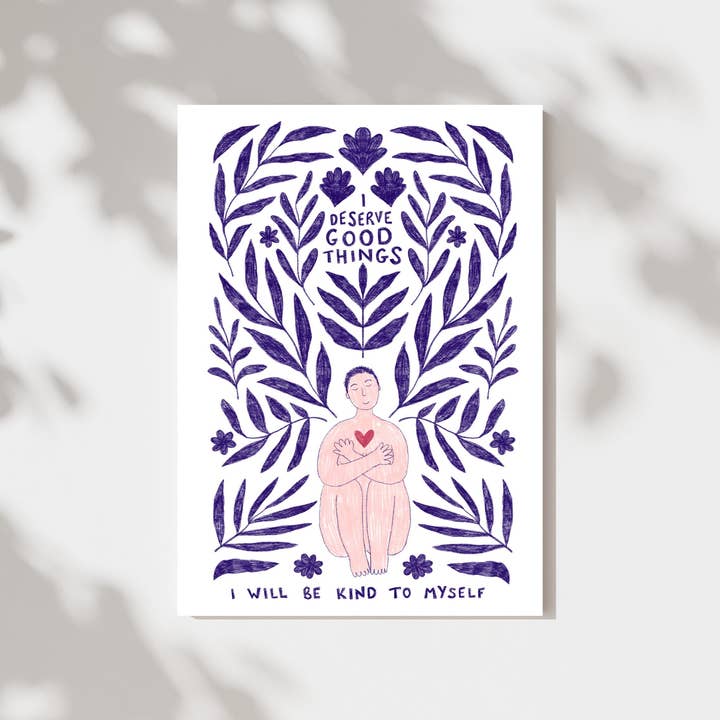 Self Love Art Print: I deserve good things for wholesale by Kai Kathleen