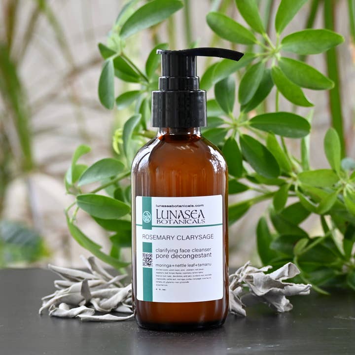 lunasea botanicals - Wholesale Facial Cleanser - Rosemary Clarysage Pore Decongestant Cleanser