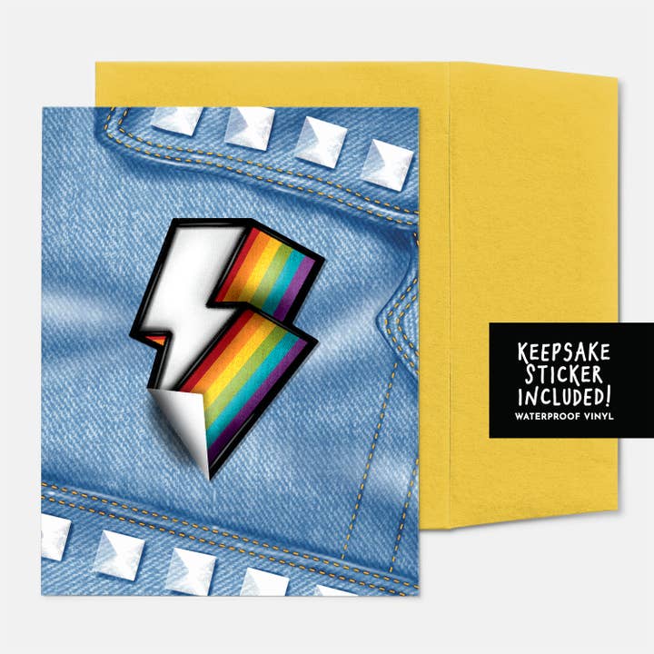 Rock Your Pride LGBTQ+ Sticker Card for wholesale by Rock'N Paper