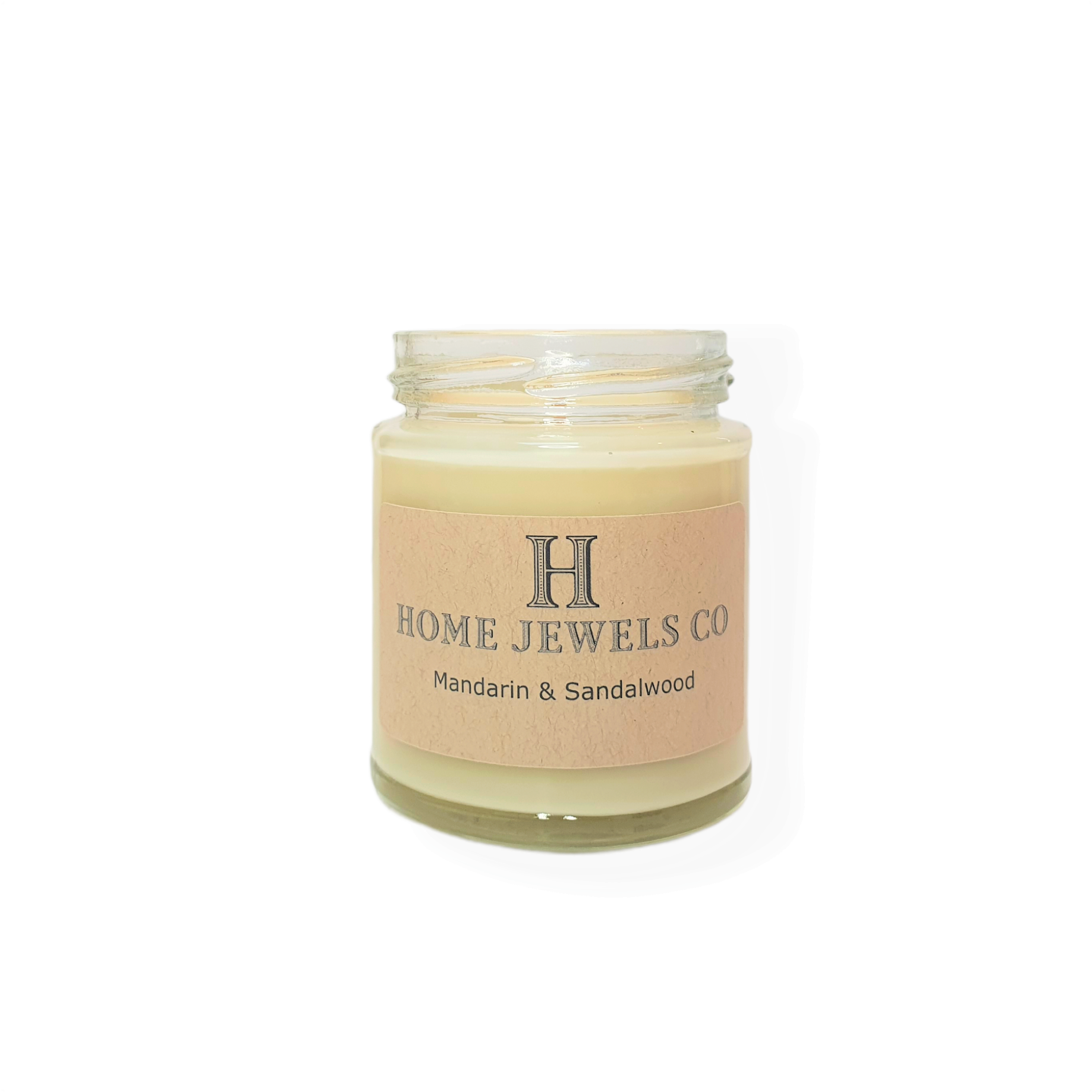 Home Jewels Co - Wholesale Jar/Filled Candle - Mandarin & Sandalwood Essential Oil Soy Candle - Hand Poured1