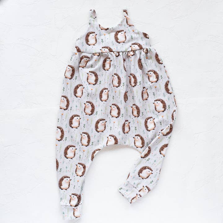 Happy Hedgehogs Romper for wholesale by Peanut and Bumble