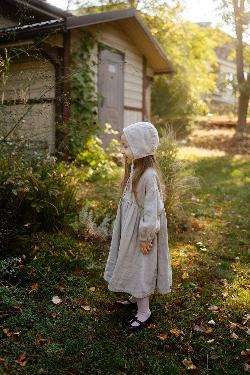 La Petite Alice - Venta al por mayor Vestido - Niños - Vestido Goldie con mangas obispo (T51A)4