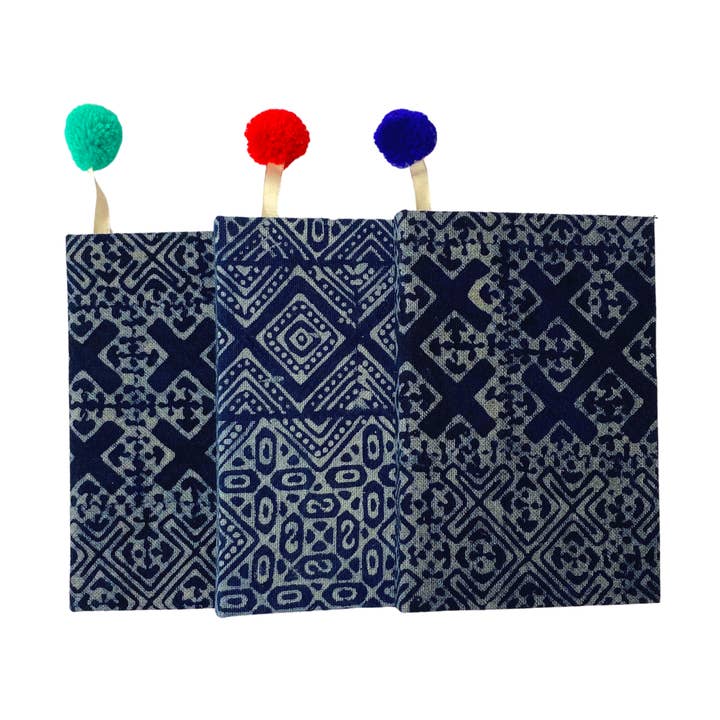 Oasis Hand Stamped Batik Notebook - Thailand for wholesale by Lumily