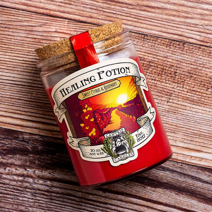 Cantrip Candles - Wholesale Jar/Filled Candle - Healing Potion 10 oz.