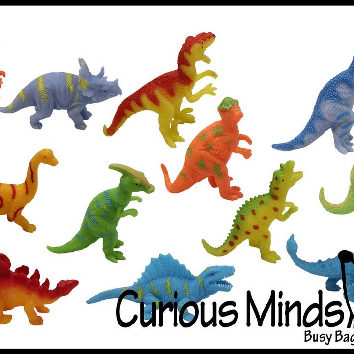 1 petit dinosaure extensible et croquant, sensoriel pour la vente par Curious Minds Toys