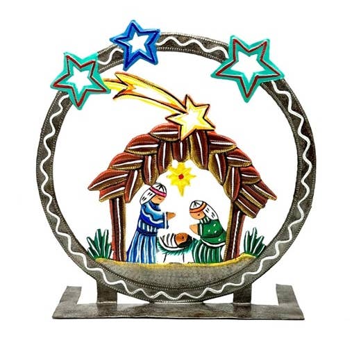 Freistende Krippe im Kreis pour la vente par Our Market