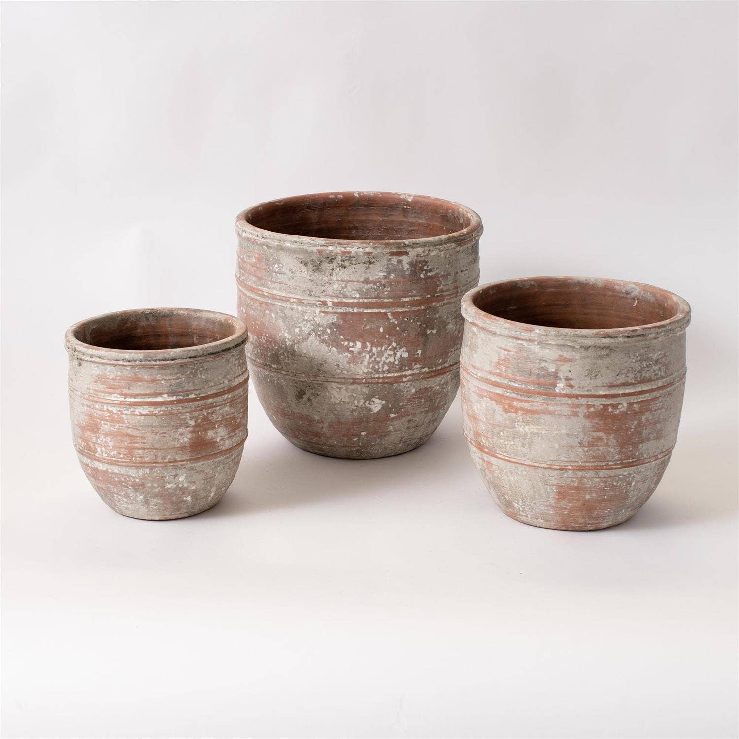 Audrey's Home & Gift – wholesale Plant pot – Planter - Weathered Terra Cotta Finish (Set Of 03)3