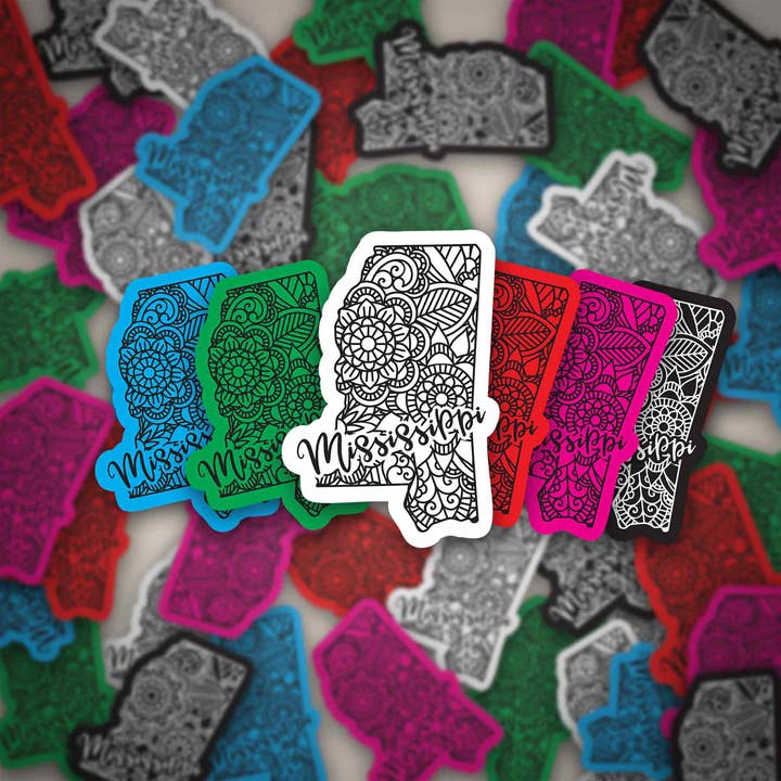 Albion Mercantile Co. - Wholesale Sticker - Mississippi 3.5 Inch Vinyl Waterproof Sticker2