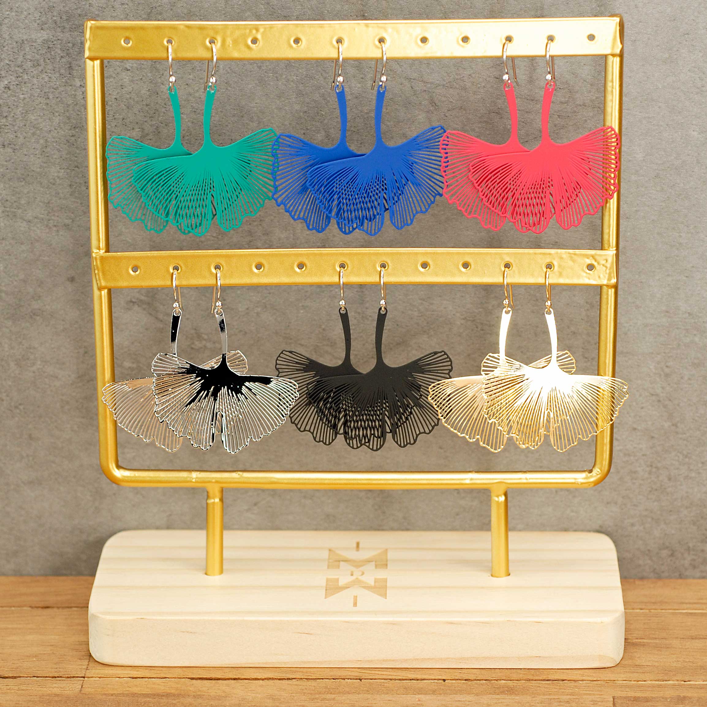 Merveilles du Monde - Venta al por mayor Juegos de joyas - Pendientes Ginkgo0