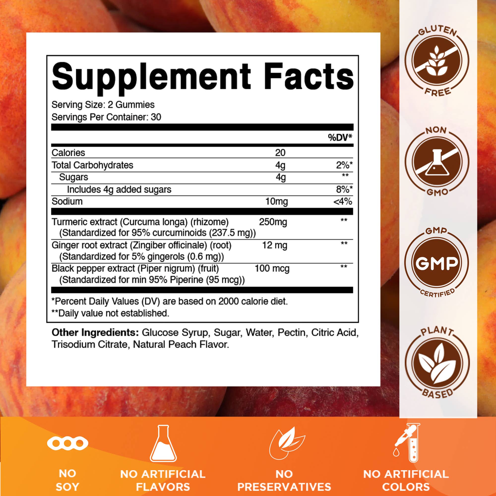 Vitamatic - Wholesale Oral Supplement/Vitamin - Vitamatic Turmeric Ginger with Black Pepper 60 Vegan Gummies1