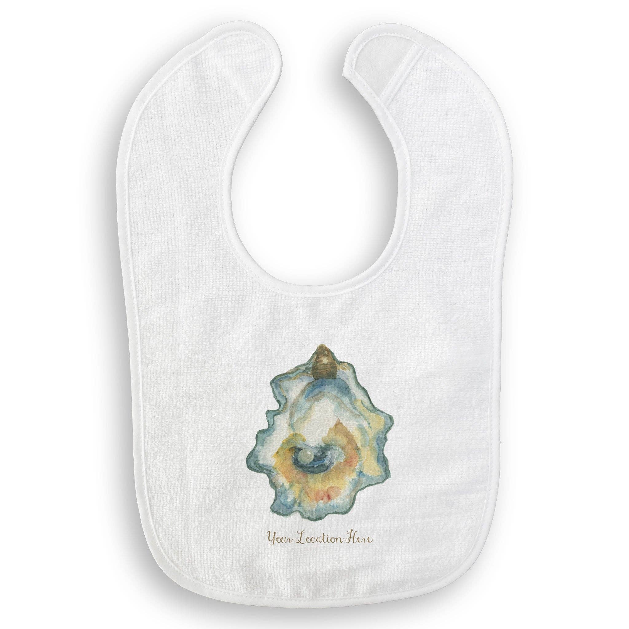 French Graffiti - Wholesale Tea Towel - Watercolor Oyster with Location15