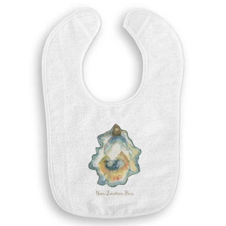 French Graffiti - Wholesale Tea Towel - Watercolor Oyster with Location15