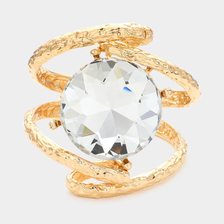 Sensibling Corp. – Großhandel Manschettenarmband – Rundes Armband mit Scharnieren aus Glaskristall6