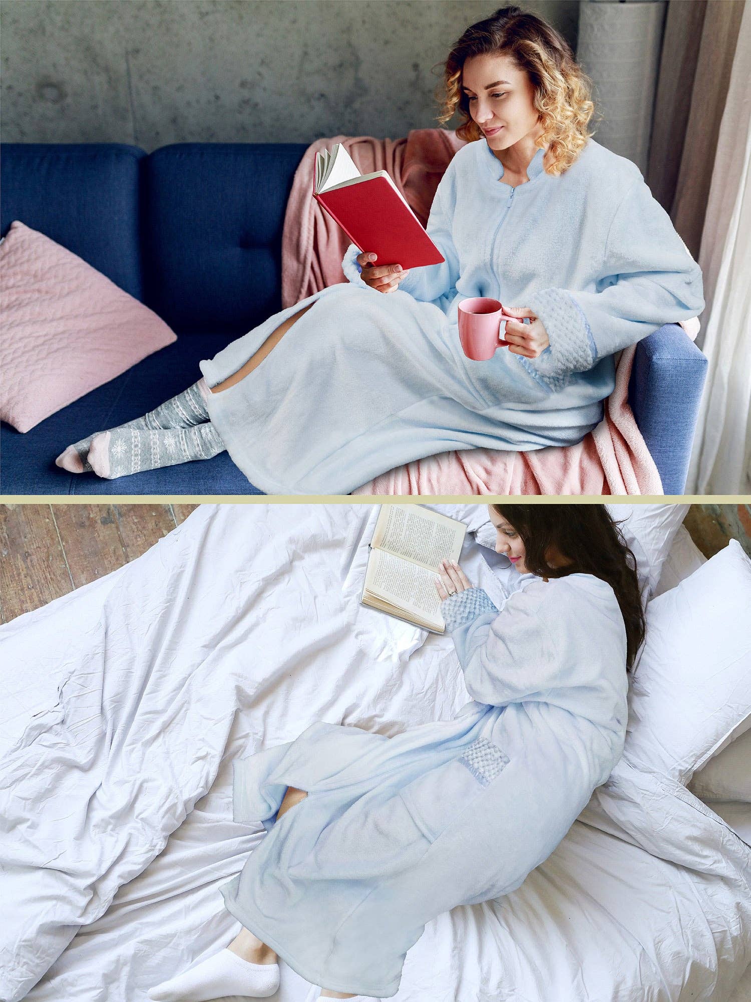 Pavilia - Wholesale Robe - Women's - Women's Housecoat Zipper Robe15