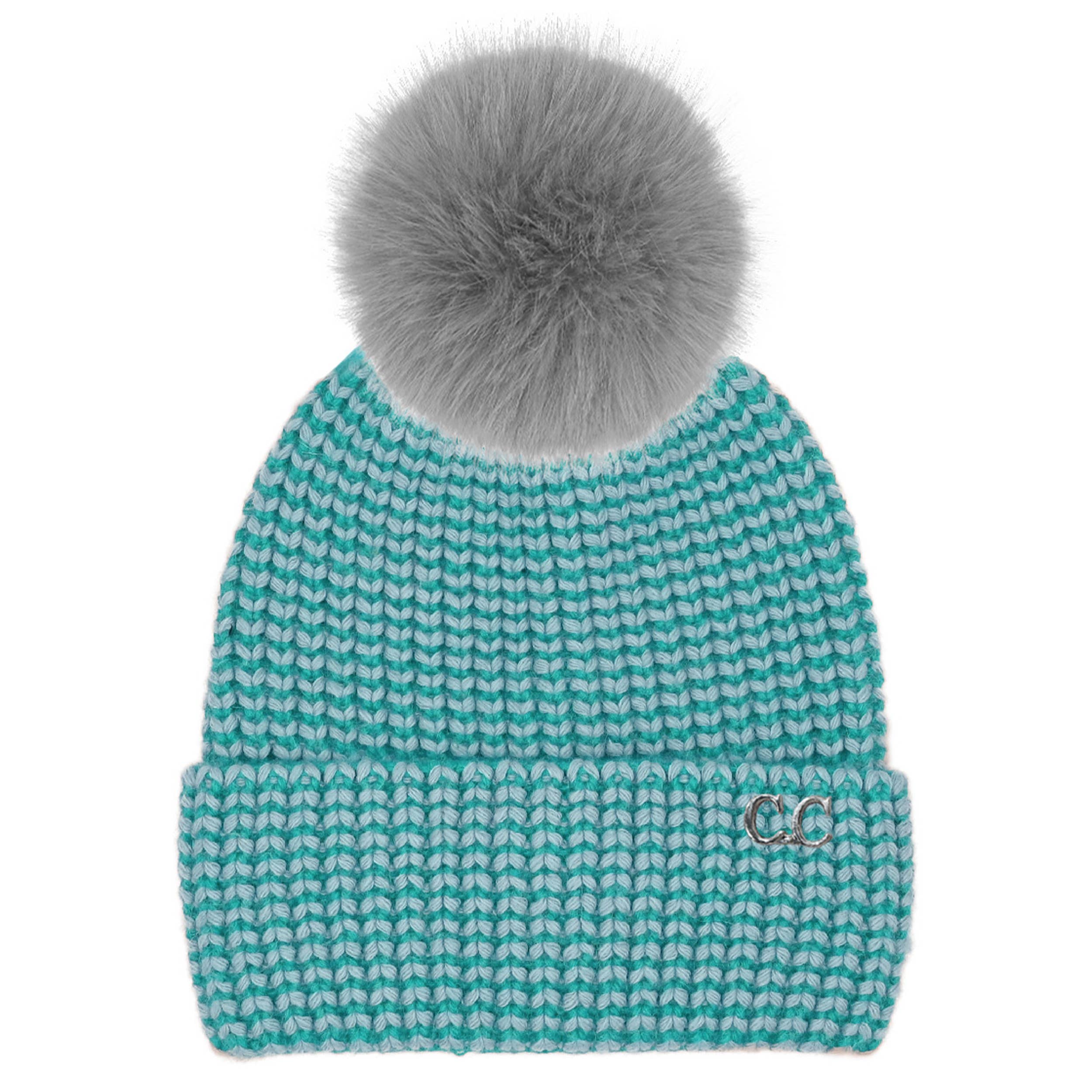Hana – Engroshandel Beanie - Dame – C.C To-farvet Angora Manchet Beanie Vinterhat3