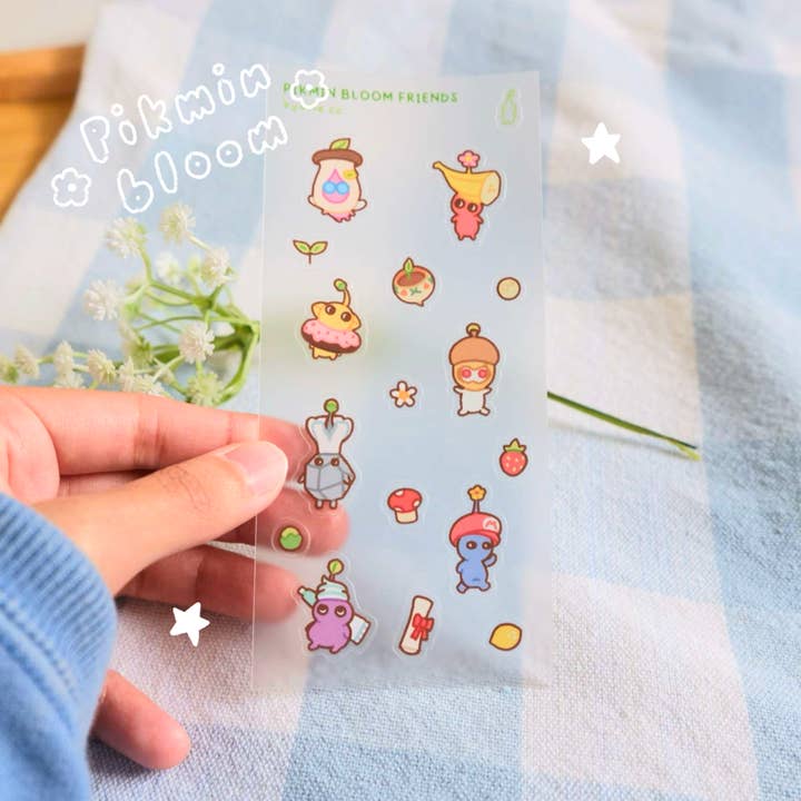 Feuille d'autocollants Bud Friends pour la vente par byUme Co.