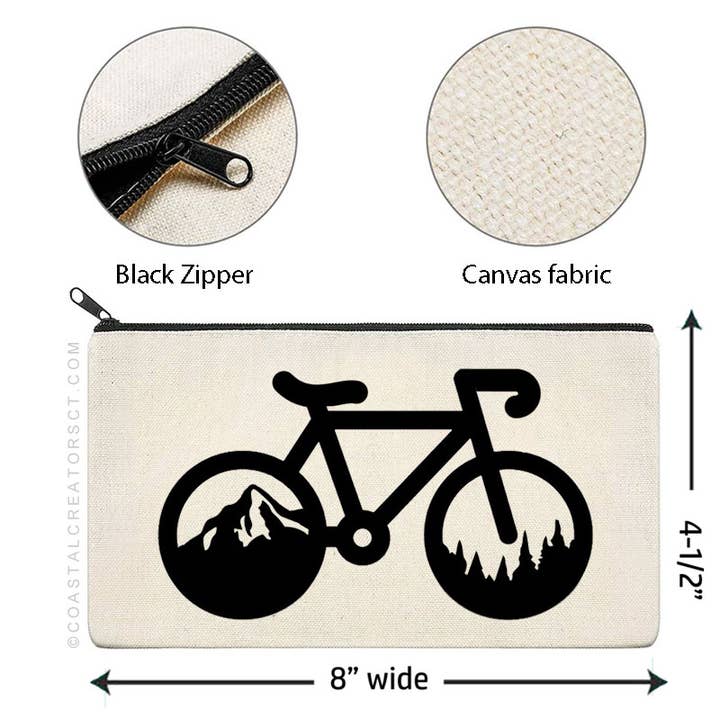 Coastal Creators of Connecticut - Wholesale Pouch - Unisex - Mountain Bike Multi-Use Canvas Zipper Travel Bag (Packaged)3