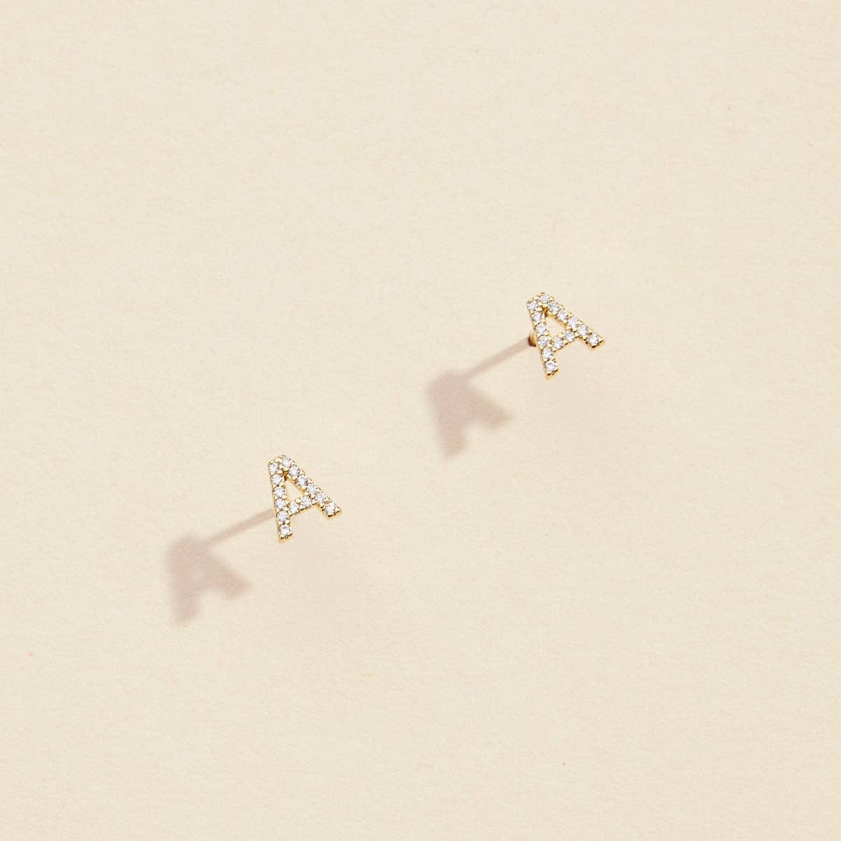Lilla Haven - Wholesale Stud/Post Earrings - Initial Letter Stud Earrings – 12 Pack Bundle in Gold or Silver2