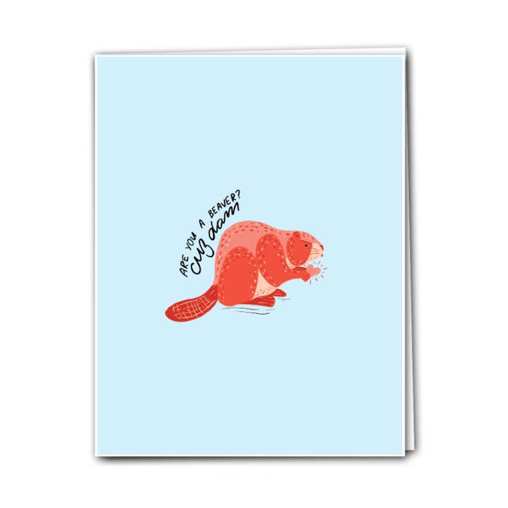 « Es-tu un castor ? » Carte de vœux pour tous les jours pour la vente par Paper Protégé