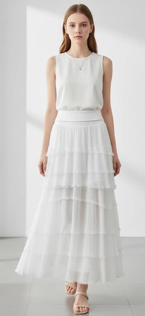 Karamel Collection - Vente Jupe – femme - Jupe en soie à volants  
Aucun tarif ne sera ajouté9