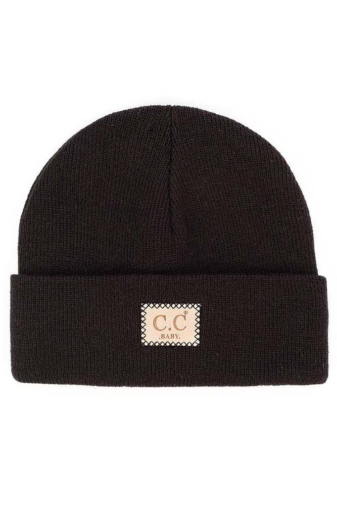 Hana - Wholesale Beanie - Women's - C.C Baby Classic Rib Beanie with C.C Suede Patch0
