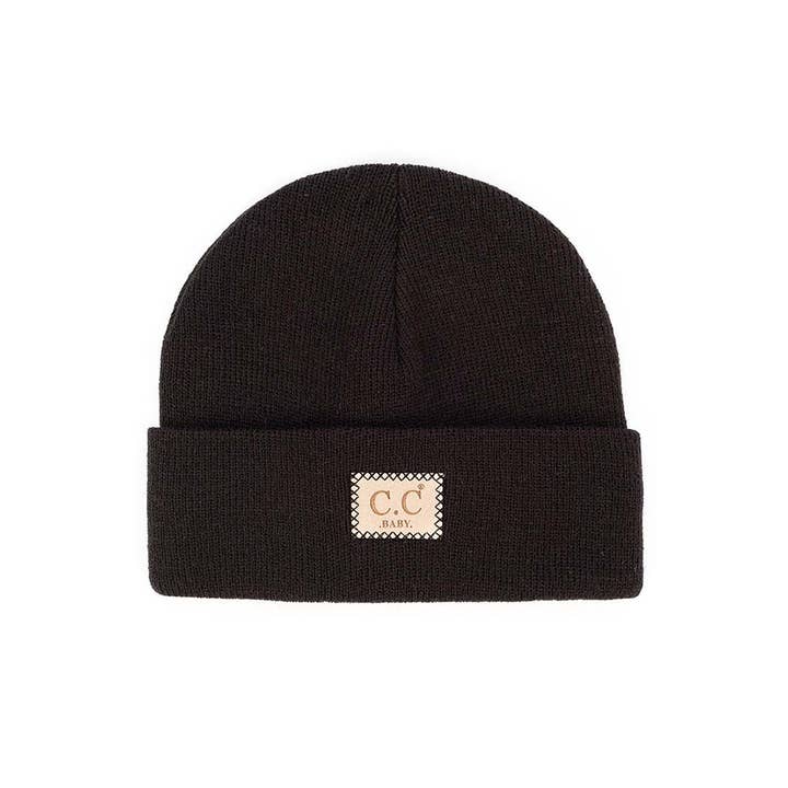 Hana - Wholesale Beanie - Women's - C.C Baby Classic Rib Beanie with C.C Suede Patch