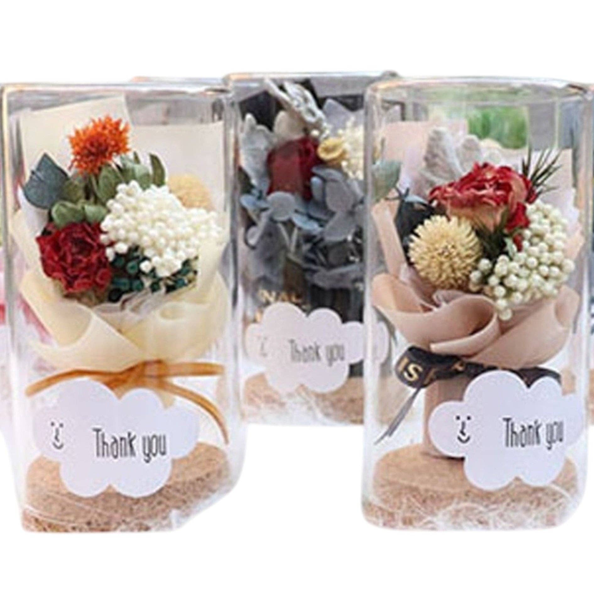 ASSORTED Mix Artificial Flower Bouquet With Cork Bottom Case FN019 (12PC) for wholesale on Faire5