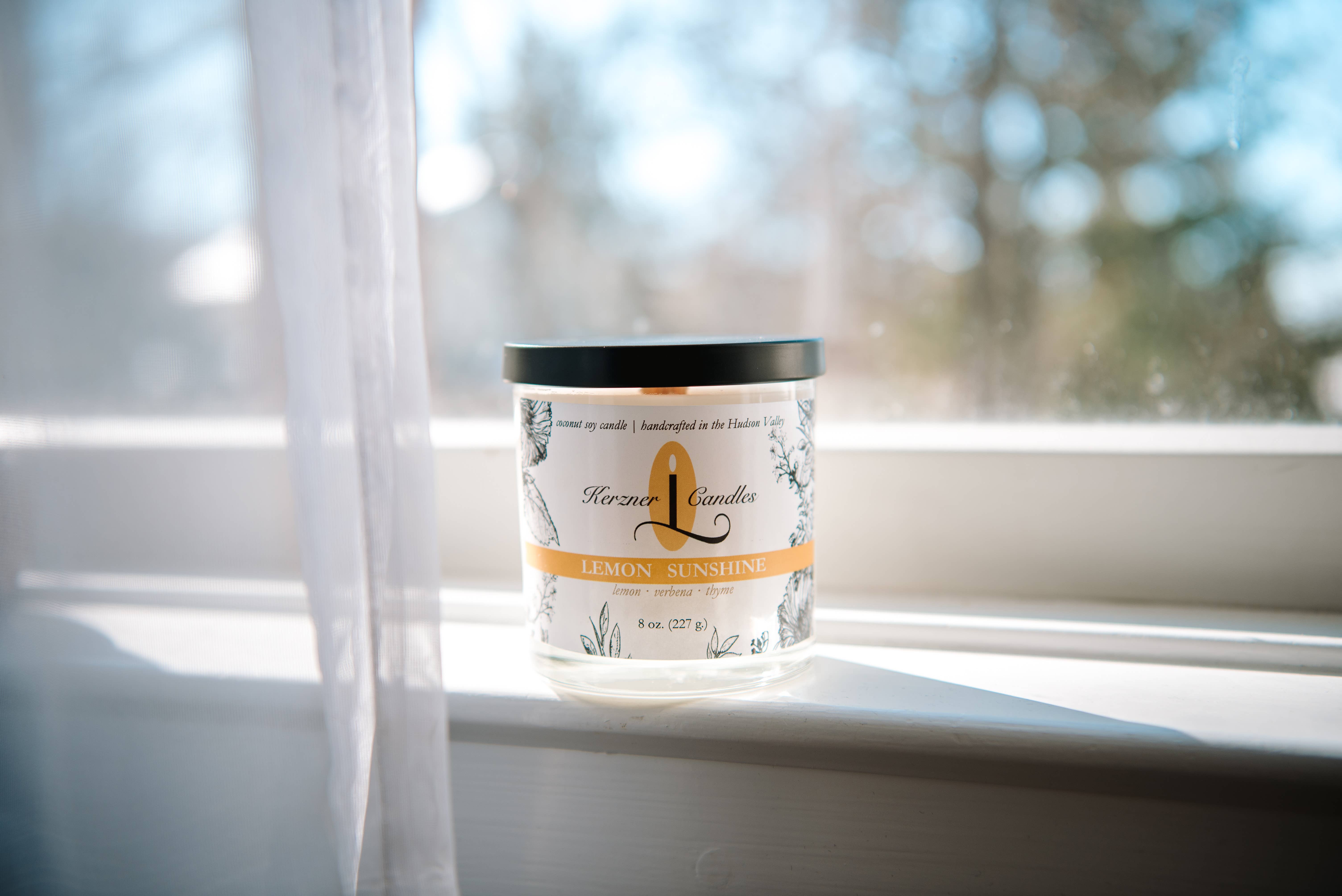 Kerzner Candles LLC - Wholesale Jar/Filled Candle - Lemon Sunshine 8 oz. candle 3