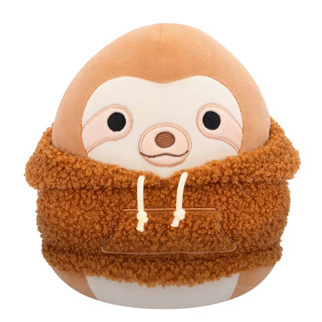 Authentic Street Signs - Wholesale Stuffed/Plush Toy - Kids & Baby - Squishmallow Plush Toy 8" Sherman Sloth in Hoodie